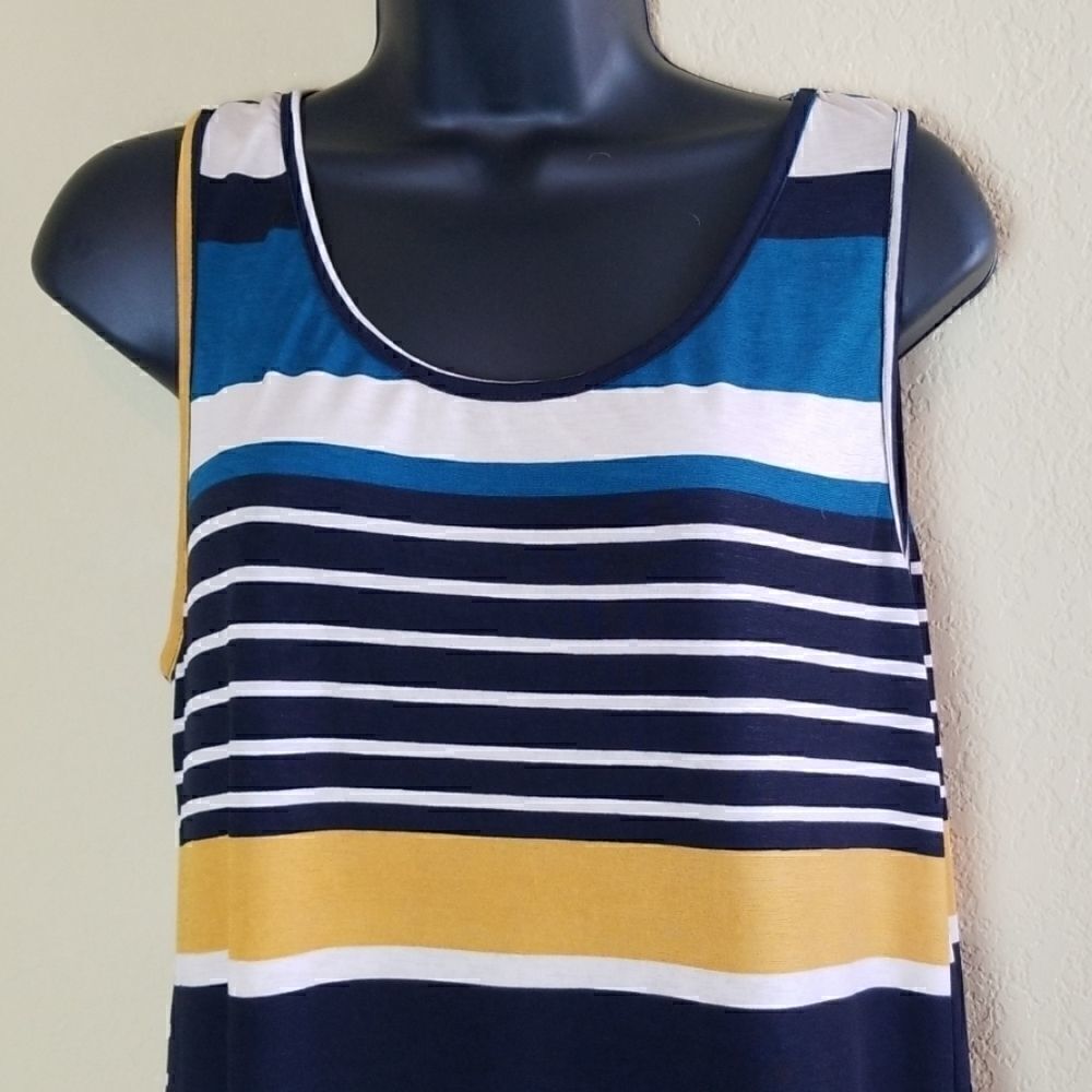 Blu Planet Striped Tank Top - Picture 2 of 8